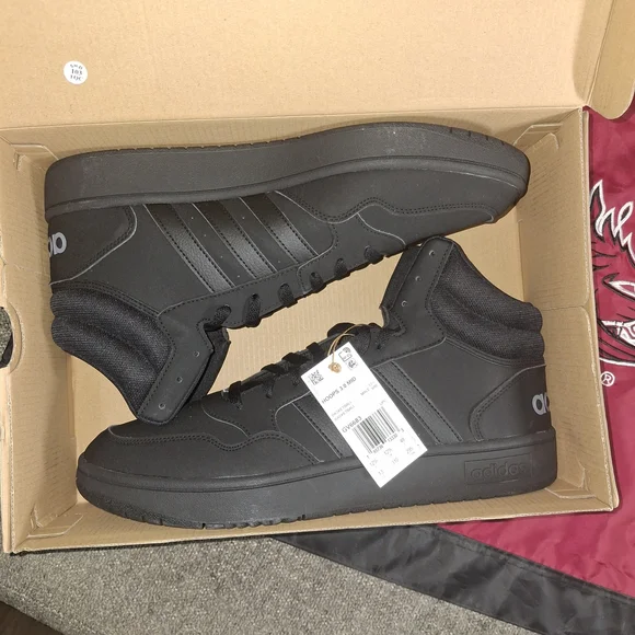 Adidas Men's High-Top Black Sneakers - Picture 1 of 4